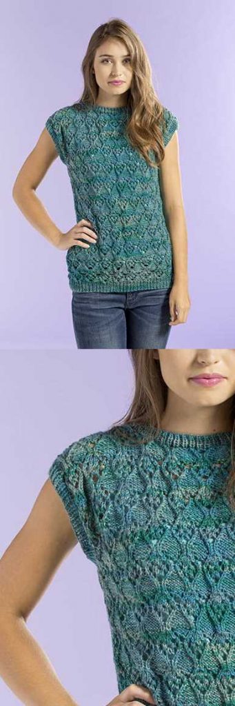 Free Knitting Pattern for a Wandering Lace Tee