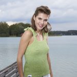 Free Knitting Pattern for an Easy Top - Santa Margarita. Easy ladies top knitting pattern for Summer in garter stitch