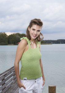 Free Knitting Pattern for an Easy Top - Santa Margarita. Easy ladies top knitting pattern for Summer in garter stitch
