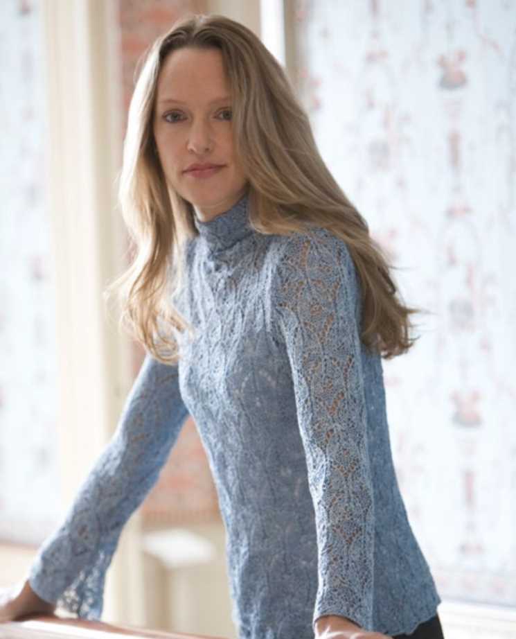 Free Knitting Pattern for an Oriel Lace Blouse