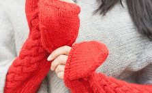 Free Knitting Patterns for Convertible Cable Mittens