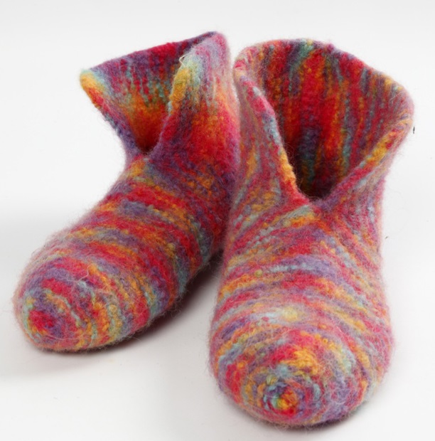 Knitted felted slipper free knitting pattern