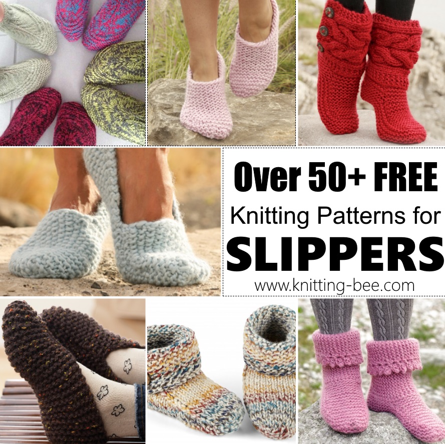 Over 50+ Free Knitting Patterns for Slippers