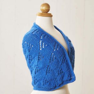 Free Baby Knitting Pattern for a Sapphire Lace Shawl
