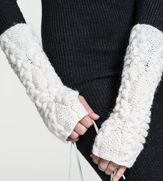 Free Knitting Pattern for Cable Wrist Warmers