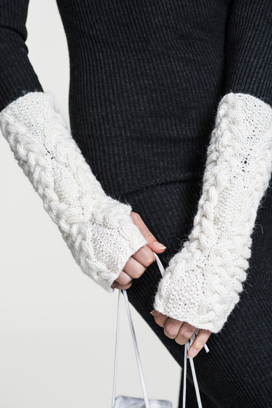 Free Knitting Pattern for Cable Wrist Warmers