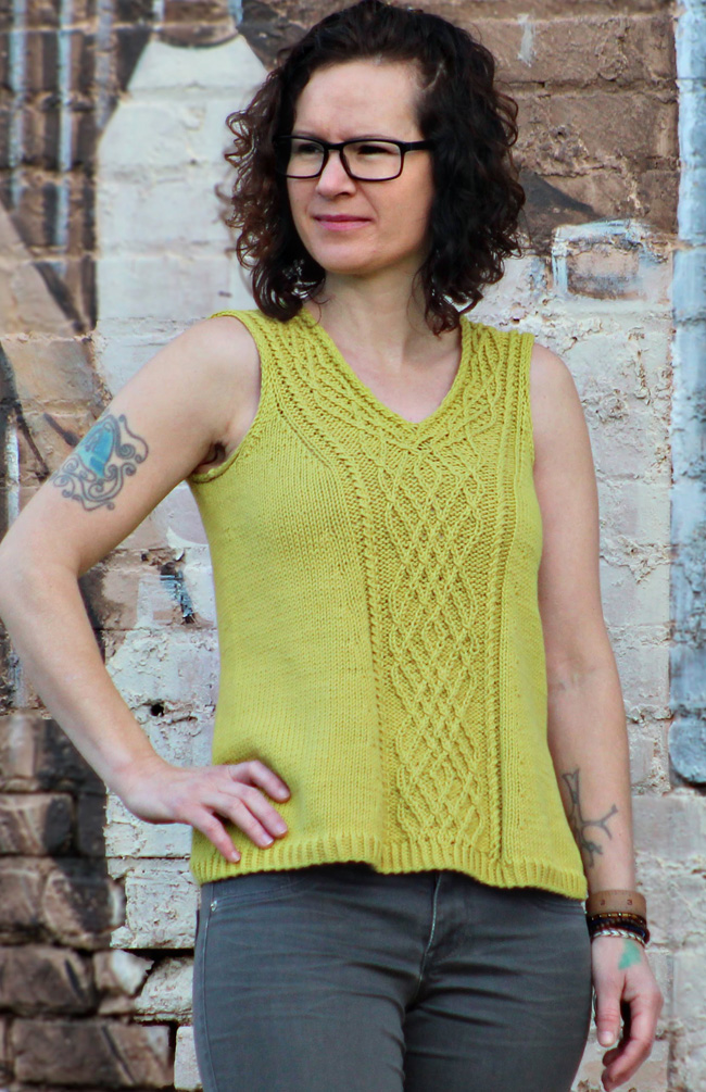 Free Knitting Pattern for Carnivore Twist Stitch Top
