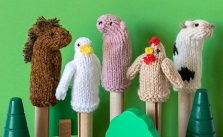 Free Knitting Pattern for Farmyard Finger Puppets