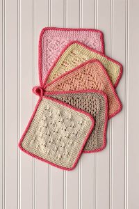 Free Knitting Pattern for Lace Sampler Dishcloths