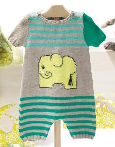 Free Knitting Pattern for Onesie Baby