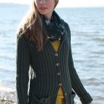 Free Knitting Pattern for Ribbed Cardigan with Pockets