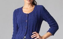 Free Knitting Pattern for a Basketweave Ladies Cardigan