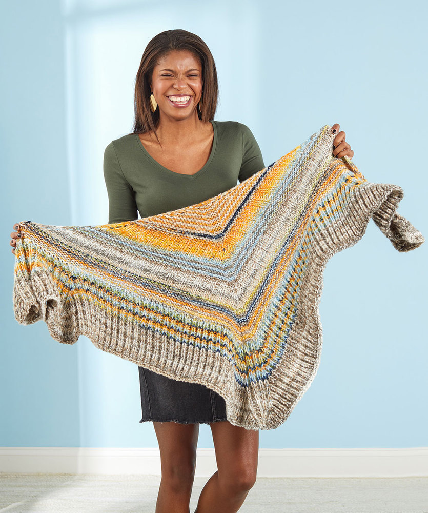 Free Knitting Pattern for a Beautiful Brioche Shawl