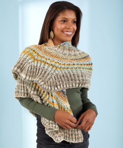 Free Knitting Pattern for a Beautiful Brioche Shawl