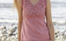 Free Knitting Pattern for a Butterfly Heart Top