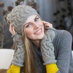 Free Knitting Pattern for a Cabled Hat and Wrist-warmers