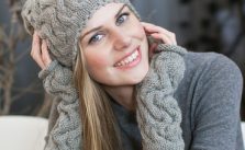 Free Knitting Pattern for a Cabled Hat and Wrist-warmers