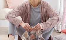 Free Knitting Pattern for a Cardigan with Cable Pattern