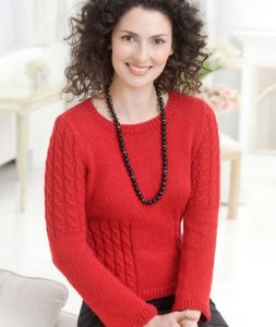Free Knitting Pattern for a Chic Cable Sweater