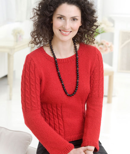 Free Knitting Pattern for a Chic Cable Sweater