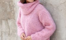 Free Knitting Pattern for a Chunky Oversized Turtleneck Sweater