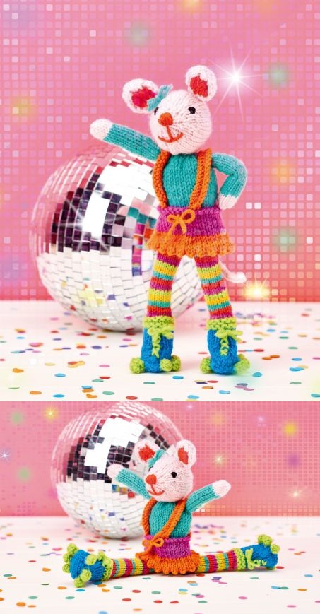 Free Knitting Pattern for a Disco Mouse Toy