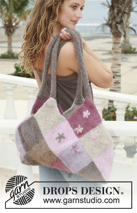 Free Knitting Pattern for a Felted Jeweled Tote