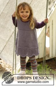 Free Knitting Pattern for a Girl’s Dress Bluebelle