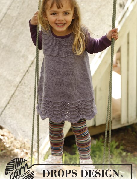 Free Knitting Pattern for a Girl’s Dress Bluebelle
