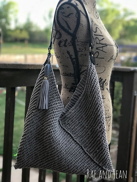 Free Knitting Pattern for a Japanese Tote Bag