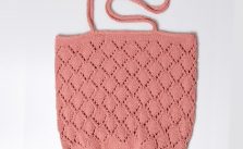 Free Knitting Pattern for a Lace Sunrise Beach Bag