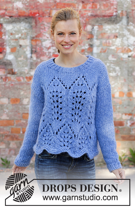 Free Knitting Pattern for a Lace Sweater Cathedral Windows