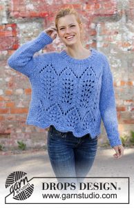 Free Knitting Pattern for a Lace Sweater Cathedral Windows