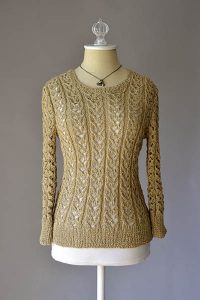 Free Knitting Pattern for a Lace Sweater Just Breathe