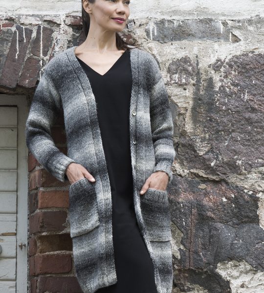 Free Knitting Pattern for a Long Cardigan for Women