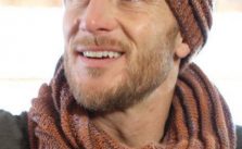 Free Knitting Pattern for a Mans Cap and Infinity Scarf