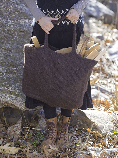 Free Knitting Pattern for a Montana Felted Eco-tote