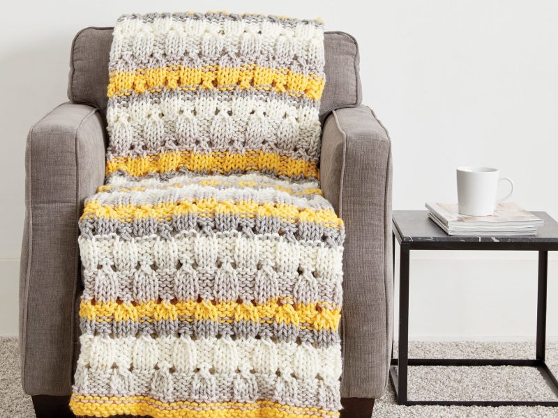 Free Knitting Pattern for a Patchwork Blanket