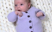 Free Knitting Pattern for a Pearl Baby Jacket
