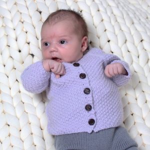 Free Knitting Pattern for a Pearl Baby Jacket