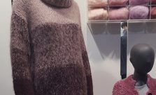 Free Knitting Pattern for a Polo Neck Dress Woman