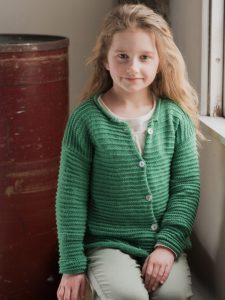 Free Knitting Pattern for a Ridge Stitch Kid’s Cardigan