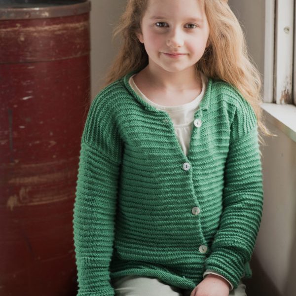 Free Knitting Pattern for a Ridge Stitch Kid’s Cardigan