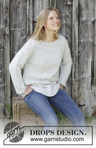 Free Knitting Pattern for a Round Yoke Sweater Fritid