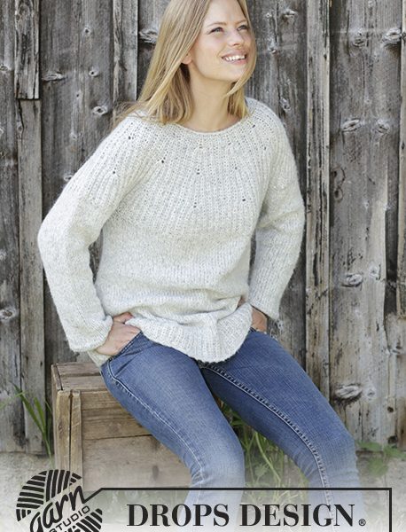 Free Knitting Pattern for a Round Yoke Sweater Fritid