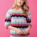 Free Knitting Pattern for a Scallop Sweater for Summer