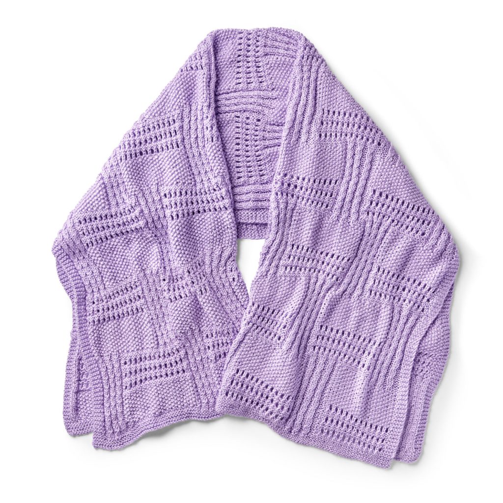 Free Knitting Pattern for a Stacked Up Knit Wrap
