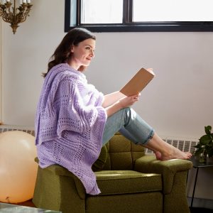 Free Knitting Pattern for a Stacked Up Knit Wrap