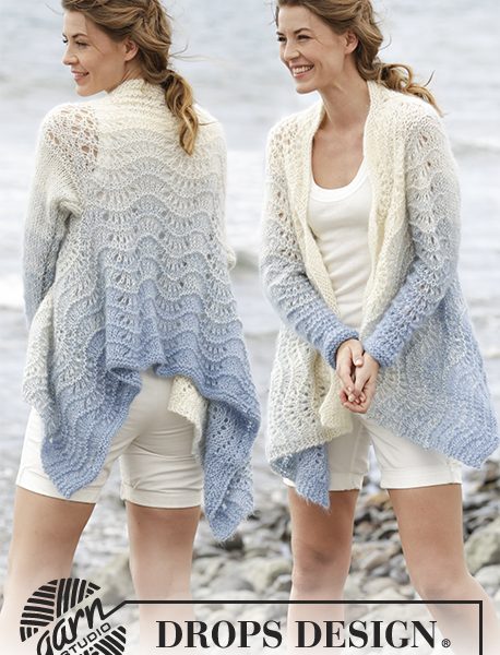 Free Knitting Pattern for a Wave Pattern Cardigan