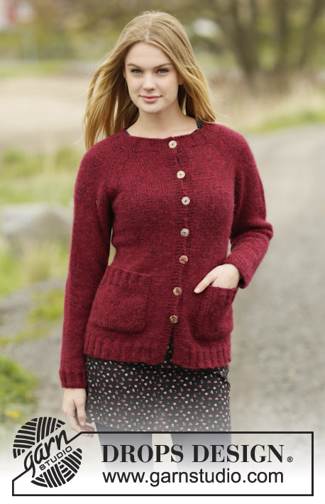 Free Knitting Pattern for a Winter Wine Cardigan